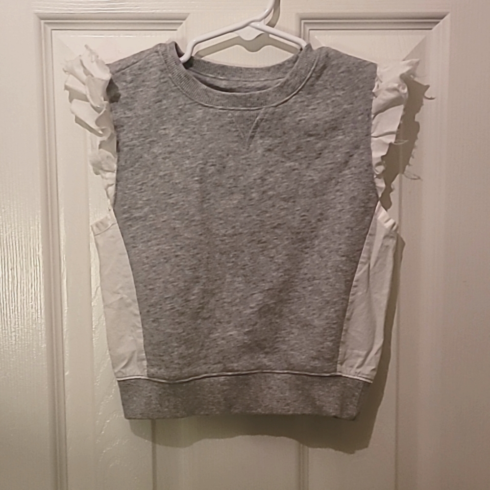 Adriano Goldschmied Ruffle Sleeve Sweatshirt